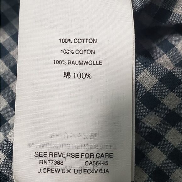 J. Crew Gray & Green Classic Button Up Long Sleeved Shirt - Picture 4 of 4